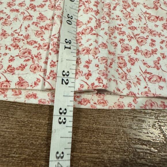 Aria Collection Floral Pink Nightgown Sleepshirt M Ribbon Trim Lace Accent READ - Picture 8 of 8